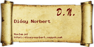 Diósy Norbert névjegykártya