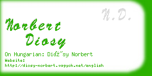 norbert diosy business card